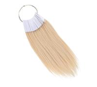 Human Hair Test Strands 30Pcs Beige Colour Sample Ring for Salon
