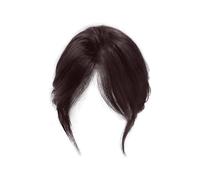 Human Hair Topper Hand Tied Monofilament Base Hair Integration Solution For Fine Thinning Hair (Brown, One Size)