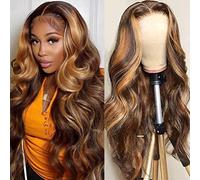 Human Hair Wig 30 Inch Ombre Front Wig 13x4 4/27 with Baby Hair 150% Density Human Hair Wig Body Wave