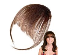 Human Hair Wig Bangs - Natural Fringe with Temples, Real Clip Extensions for Women | Perfect for Photography Makeup Styling, Dating, Fashion Outfits, Beauty Travel Looks, Everyday Transformations