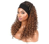Human Hair Wig Deep Wave,Long Curly Human Lace Front Wig with Breathable Mesh Cap - Realistic Hair Extensions, Fashion Headwear Hairwigs fro Women Family Friends