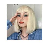 Human Hair Wigs Fashion Synthetic Fiber Wig Women Short Hair Light Blonde BOBO Head Wig Wigs for Women