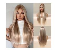Human Hair Wigs White Platinum Blonde Lace Front Synthetic Wigs Long Straight Lace Hair Wig for Black Women Cosplay Daily Heat Resistant Hair Wigs for Women