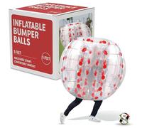 Human Hamster Ball, Zorb Ball, Bubble Soccer, Adults, 5FT, 4FT, Clear, 1PK | Houseables Human Bubble, Inflatable Body Bumpers, Kids, Sumo Bouncer, Whole Body Inside, Giant, Suit, Adult Sized, Knocker