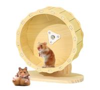 Human Hamster Wheel - Wooden Pet Accessory, | 20x10.5x19cm Small Wheel with Non-Slip Track and Curved, Exercise Gear for Hamsters, Mice, Hedgehogs, and Active Critters