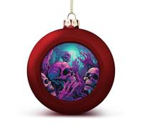 Human Hands and Bones Christmas Ball Ornaments - Shatterproof Plastic Vintage Rustic Xmas Tree Decorations Pendant for Family Holiday Wedding Party Xmas Hanging Decoration