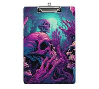 Human Hands and Bones Clipboard 8.5×12.5 Inch Acrylic Clip Board with Metal Clip A4 Letter Size Decorative Clipboard Cute Hanging Clipboards for Office, Teacher, Nurse, Doctor,