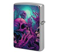 Human Hands and Bones Metal Lighter Case Cover, Personalized Graffiti Lighter Sleeve, Waterproof Double-Sided Protector for Women Men Gifts