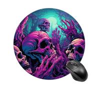 Human Hands and Bones Mouse Pad Round Laptop Mouse Mat Cute Computer Mousepad Keyboard Pad Non-Slip Desk Pads for Gaming Office Work Home