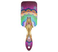 Human Hands Close Up Together with Flowers in Purple Green Air Cushion Comb Hairbrush Prevent static Snag Tangle for Women Ladies Detaining Separating Shaping Wavy Curly Straight Hair