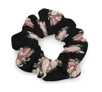 Human Heart And Brain Flowers Fashion Hair Bands Scrunchies for Women Soft Elastic Hair Ties Accessories