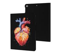 Human Heart Colorful Cute Tablet Case No Pen Slot Lightweight Hard Protective Cover Compatible with Ipad 9th/ 8th/ 7th