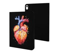 Human Heart Colorful Cute Tablet Case No Pen Slot Lightweight Hard Protective Cover Compatible with Ipad 9th/ 8th/ 7th