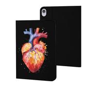 Human Heart Colorful Cute Tablet Case No Pen Slot Lightweight Hard Protective Cover Compatible with Ipad 9th/ 8th/ 7th