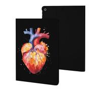 Human Heart Colorful Cute Tablet Case No Pen Slot Lightweight Hard Protective Cover Compatible with Ipad 9th/ 8th/ 7th