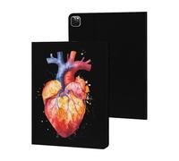 Human Heart Colorful Cute Tablet Case No Pen Slot Lightweight Hard Protective Cover Compatible with Ipad 9th/ 8th/ 7th