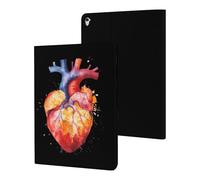 Human Heart Colorful Cute Tablet Case No Pen Slot Lightweight Hard Protective Cover Compatible with Ipad 9th/ 8th/ 7th