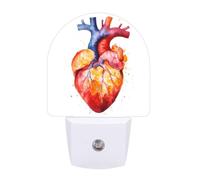 Human Heart Colorful Night Lights Plug Into Wall for Bedroom