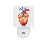 Human Heart Colorful Night Lights Plug Into Wall for Bedroom