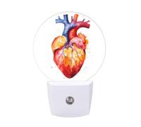 Human Heart Colorful Night Lights Plug Into Wall for Bedroom