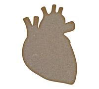 Human Heart - Laser Cut 3mm MDF Craft Shape Blanks (Large)