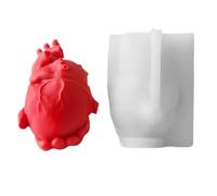 Human Heart Shape Silicone Mould, Realistic Anatomical 3D Heart Candle Mold, Multipurpose Accessory for Making Dessert Chocolate Muffin Decorations Resin Soap Wax