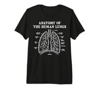 Human Lung Anatomy Medical Illustration Art Premium T-Shirt