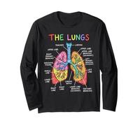 Human Lungs Anatomy Diagram Respiratory System Long Sleeve T-Shirt