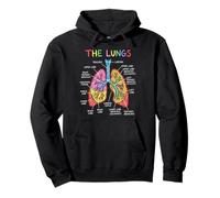 Human Lungs Anatomy Diagram Respiratory System Pullover Hoodie