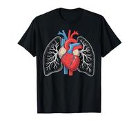 Human Lungs Heart Vintage Anatomy Medical Gifts for Women T-Shirt