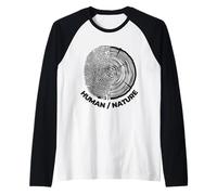 Human Nature Eco Tree Art (Dark Logo) Raglan Baseball Tee