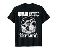 Human Nature Explore Space Exploration Adventures to Planets T-Shirt