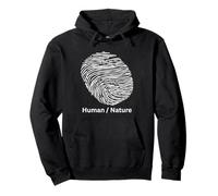 Human Nature Fingerprint Design for Nature Lovers Pullover Hoodie