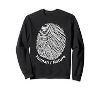 Human Nature Fingerprint Design for Nature Lovers Sweatshirt