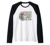Human Nature Over Agent | Retro Hippie Peace & Tech Ethics Raglan Baseball Tee