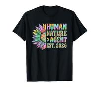Human Nature Over Agent | Retro Hippie Peace & Tech Ethics T-Shirt