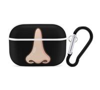 Human Nose Hard Shell Case Skin Accessories Cover with Hanging Loop Compatible with AirPods Pro 2