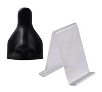 Human Nose Soft Silicone Simulation Model - Practice Body Parts Piercing Mannequin for Ring And Nail Display, Training Tool(Black)