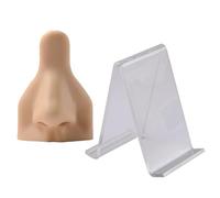 Human Nose Soft Silicone Simulation Model - Practice Body Parts Piercing Mannequin for Ring And Nail Display, Training Tool(Flesh)