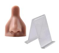 Human Nose Soft Silicone Simulation Model - Practice Body Parts Piercing Mannequin for Ring And Nail Display, Training Tool(Grey)