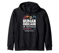 Human Origami In Progress Contortionist Contortion Yoga Zip Hoodie