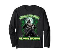 Human Outside Alpha Inside Wolf Design Long Sleeve T-Shirt