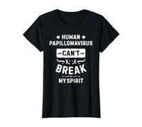 Human Papilloma Virus Can't Break My Spirit Value Graphic T-Shirt, Women, Black, XL