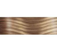 Human Ponytail Extensions - luxury Quality 14 Inch - B14/1001 balayage intense natural dark ash blonde & platinum blonde