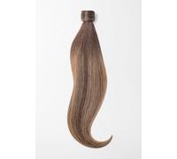 Human Ponytail Extensions - luxury Quality 14 Inch - B4/17 balayage dark chestnut & medium brown