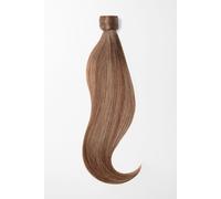 Human Ponytail Extensions - luxury Quality 14 Inch - B6/27 balayage chocolate brown & caramel blonde