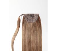 Human Ponytail Extensions - luxury Quality 14 Inch - M6/12 mixed chocolate brown & light golden brown