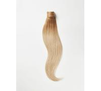 Human Ponytail Extensions - luxury Quality 14 Inch - T14/1001 ombre intense natural dark ash blonde & platinum blonde