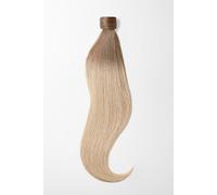 Human Ponytail Extensions - luxury Quality 14 Inch - T18/24 ombre dark natural blonde ash & light ash blonde