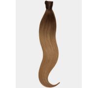 Human Ponytail Extensions - luxury Quality 14 Inch - T6/27 ombre chocolate brown & caramel blonde
